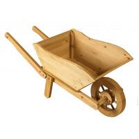 wooden wheelbarrow planter