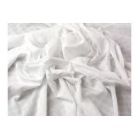 Woven Check Stretch Fine Cotton & Modal Blend Dress Fabric White