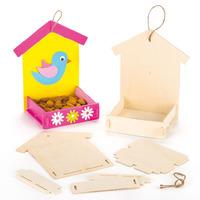 wooden bird feeder kits pack of 3