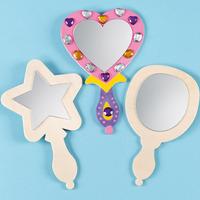 wooden mirrors pack of 3