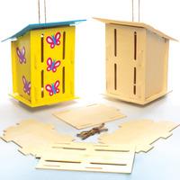 wooden butterfly house kits pack of 2