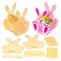 Wooden Bunny Basket Kits (Pack of 3)