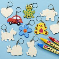 Wooden Keyrings (Pack of 10)