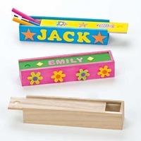 Wooden Pencil Boxes (Pack of 16)