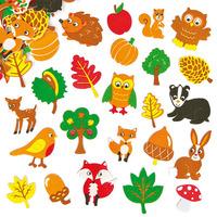 Woodland Foam Stickers (Pack of 100)