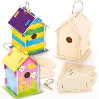 Wooden Birdhouse Kits Bulk Pack (Pack of 30)