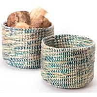woven storage baskets set of 2