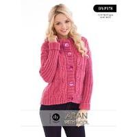 womens cardigan in dy choice aran with wool dyp178 digital version