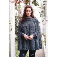 womens cowl neck cape in hayfield bonus aran tweed 7372