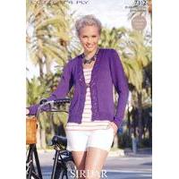 womans cardigan in sirdar cotton 4 ply 7312