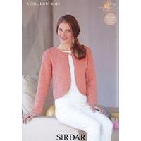 Womens Round Neck Bolero in Sirdar Soukie DK (7358)