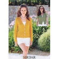 womans cardigan in sirdar cotton dk 7084