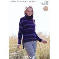 womens sweater in sirdar sylvan chunky 7489