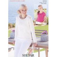 Woman\'s and Girls Sweaters in Sirdar Cotton DK (7214)