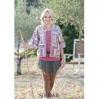 Womens Kimono Jacket in Sirdar Crofter DK (7229)