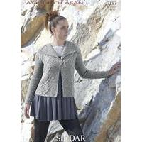 Womens Cable Jacket in Sirdar Wool Rich Aran (7187)