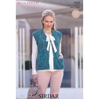 Womens Waistcoat in Sirdar Bouffle (7392)