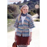 womens chevron pattern kimono in sirdar crofter dk 7337