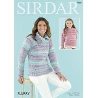 Womens Sweater in Sirdar Flurry Chunky (7958) - Digital Version