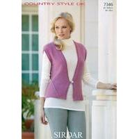 Womens Waistcoat in Sirdar Country Style DK (7346)