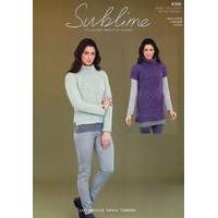 Womens Long Sleeved Sweater and Short Sleeved Sweater Dress in Sublime Luxurious Aran Tweed (6106)