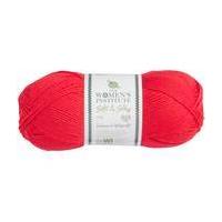 womens institute red soft and silky yarn 100 g