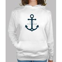 women sweatshirt heart safe