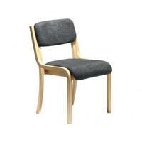 Wood frame Stack Chair No arms Charcoal