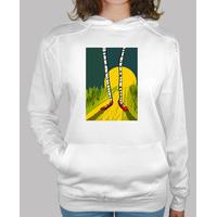 woman hooded sweater white dorothy