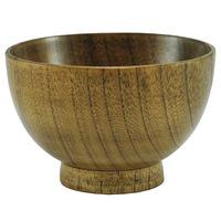 wooden miso soup bowl light brown