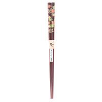 Wooden Chopsticks - Brown, Autumn Leaf Pattern