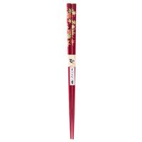 Wooden Chopsticks - Red, Autumn Leaf Pattern