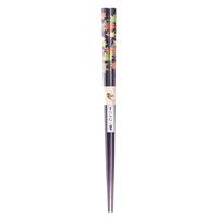 Wooden Chopsticks - Purple, Autumn Leaf Pattern