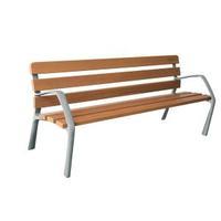 Wooden Bench With Cast Iron Legs 370109