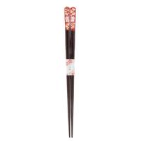 wooden chopsticks red lucky cat pattern
