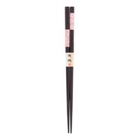 Wooden Chopsticks - Black, Pink Cherry Blossom Pattern