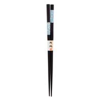 Wooden Chopsticks - Black, Blue Cherry Blossom Pattern