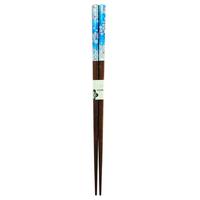 wooden chopsticks blue cherry blossom pattern