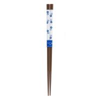 Wooden Chopsticks - White, Blue Circles Pattern