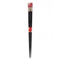 Wooden Lucky Cat Chopsticks - Red, Lucky Cat Pattern