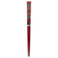 Wooden Chopsticks - Red Flower Pattern