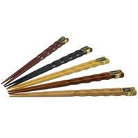 Wooden Chopsticks Set - Natural Wood, Dimpled Ends