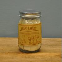 Wooden Plant Labels in Glass Jar by Fallen Fruits