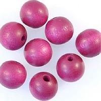 Wooden Beads 12mm - Cerise