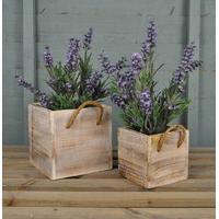 wooden square planters whitewashed set of two by rustic garden