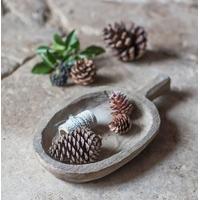 wooden bothy serving tray with handle