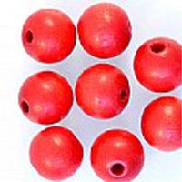 wooden beads 12mm red