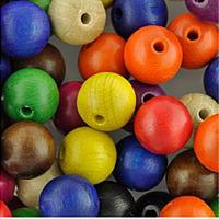 wooden beads 8mm assorted colours