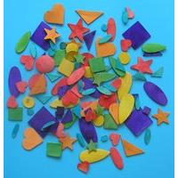 wooden shapes bag of 100 assorted shapes and rainbow colours stars lov ...