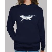 Women, hoodie, dark blue